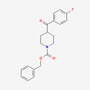 molecular formula C20H20FNO3 B8706760 1-Carbobenzoxy-4-(4-fluorobenzoyl)piperidine 