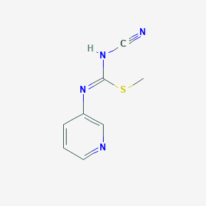 molecular formula C8H8N4S B8706784 S-Methyl N-cyano-N'-3-pyridylisothiourea CAS No. 60573-09-3