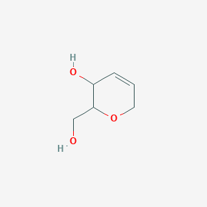 molecular formula C6H10O3 B8706849 2-(hydroxymethyl)-3,6-dihydro-2H-pyran-3-ol 