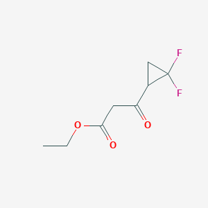 molecular formula C8H10F2O3 B8706904 ethyl3-(2,2-difluorocyclopropyl)-3-oxopropanoate 