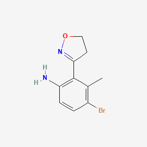 molecular formula C10H11BrN2O B8707011 4-bromo-2-(4,5-dihydroisoxazol-3-yl)-3-methylaniline CAS No. 250592-93-9