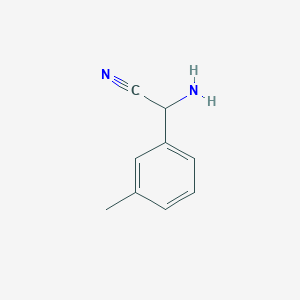 molecular formula C9H10N2 B8707082 Benzeneacetonitrile, alpha-amino-3-methyl- CAS No. 56464-71-2