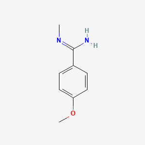 molecular formula C9H12N2O B8707152 4-Methoxy-N-methyl-benzamidine 