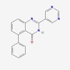 molecular formula C18H12N4O B8707233 5-Phenyl-2-(pyrimidin-5-yl)quinazolin-4-ol 
