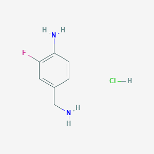 molecular formula C7H10ClFN2 B8707239 4-Amino-3-fluorobenzylamine hydrochloride 