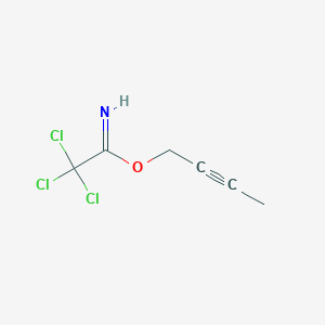 molecular formula C6H6Cl3NO B8707255 but-2-ynyl 2,2,2-trichloroacetimidate CAS No. 59402-95-8