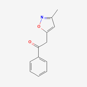 molecular formula C12H11NO2 B8707267 2-(3-Methyl-5-isoxazolyl)-1-phenyl-1-ethanone CAS No. 27349-51-5