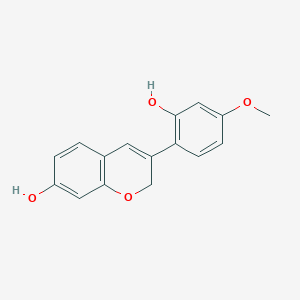 molecular formula C16H14O4 B8707273 2H-1-Benzopyran-7-ol, 3-(2-hydroxy-4-methoxyphenyl)- CAS No. 68178-63-2