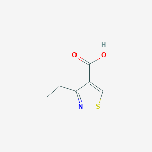 molecular formula C6H7NO2S B8707300 3-Ethylisothiazole-4-carboxylic acid 