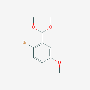 molecular formula C10H13BrO3 B8707303 1-Bromo-2-(dimethoxymethyl)-4-methoxybenzene 