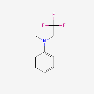 molecular formula C9H10F3N B8707323 N-Methyl-N-(2,2,2-trifluoroethyl)aniline CAS No. 55204-33-6