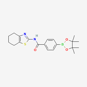 molecular formula C20H25BN2O3S B8707368 N-(4,5,6,7-tetrahydrobenzo[d]thiazol-2-yl)-4-(4,4,5,5-tetramethyl-1,3,2-dioxaborolan-2-yl)benzamide 