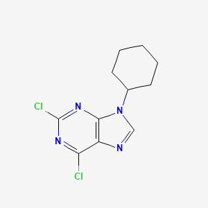 molecular formula C11H12Cl2N4 B8707544 2,6-dichloro-9-cyclohexyl-9H-purine 