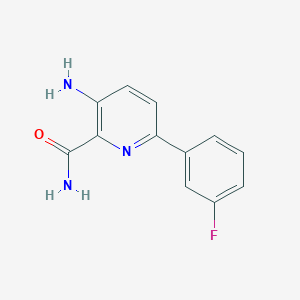 3-Amino-6-(3-fluorophenyl)pyridine-2-carboxamide