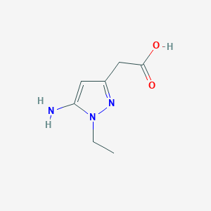 (5-amino-1-ethyl-1H-pyrazol-3-yl)acetic acid