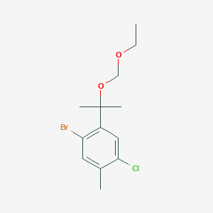 1-Bromo-4-chloro-2-(2-(ethoxymethoxy)propan-2-yl)-5-methylbenzene