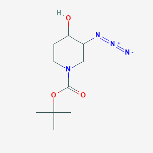 molecular formula C10H18N4O3 B8707774 Tert-butyl 3-azido-4-hydroxypiperidine-1-carboxylate 