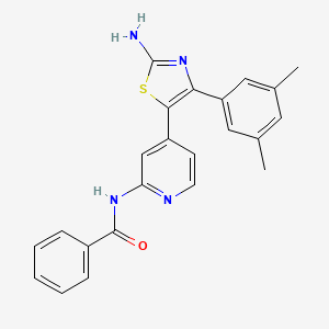 N-[4-[2-Amino-4-(3,5-dimethylphenyl)-1,3-thiazol-5-YL]-2-pyridyl]benzamide