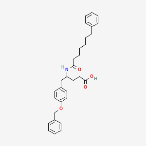 molecular formula C31H37NO4 B8707850 (RS)-5-(4-Benzyloxy-phenyl)-4-(7-phenyl-heptanoylamino)-pentanoic acid 