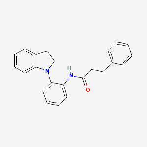 molecular formula C23H22N2O B8707907 N-(2-(Indolin-1-yl)phenyl)-3-phenylpropanamide CAS No. 71971-52-3