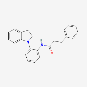 molecular formula C23H22N2O B8707907 N-[2-(2,3-Dihydro-1H-indol-1-yl)phenyl]-3-phenylpropanamide CAS No. 71971-52-3