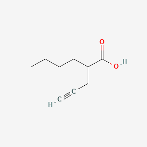 molecular formula C9H14O2 B8707913 Hexanoic acid, 2-(2-propynyl)- CAS No. 5662-78-2