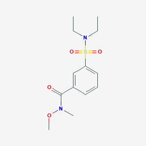 molecular formula C13H20N2O4S B8707916 3-(N,N-Diethylaminosulfonyl)-N-methoxy-N-methylbenzamide 