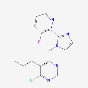4-Chloro-6-{[2-(3-fluoro-2-pyridinyl)-1H-imidazol-1-yl]methyl}-5-propylpyrimidine