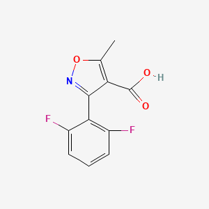 molecular formula C11H7F2NO3 B8707946 4-Carboxy-5-methyl-3-(2,6-difluorophenyl)isoxazole 