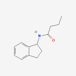 molecular formula C13H17NO B8707964 N-(2,3-Dihydro-1H-inden-1-yl)butanamide CAS No. 144602-65-3