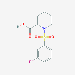 molecular formula C12H14FNO4S B8708018 1-(3-Fluorobenzenesulfonyl)piperidine-2-carboxylic acid 