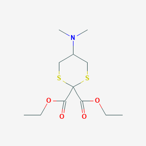 molecular formula C12H21NO4S2 B8708023 Diethyl 5-(dimethylamino)-1,3-dithiane-2,2-dicarboxylate CAS No. 90937-98-7