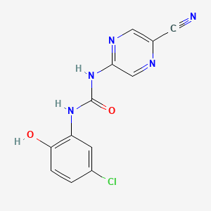 molecular formula C12H8ClN5O2 B8708040 n-(5-Chloro-2-hydroxyphenyl)-n'-(5-cyano-2-pyrazinyl)urea CAS No. 660851-46-7