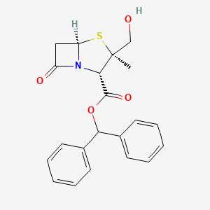 molecular formula C21H21NO4S B8708044 benzhydryl (2S,3R,5R)-3-hydroxymethyl-3-methyl-7-oxo-4-thia-1-aza-bicyclo[3.2.0]heptane-2-carboxylate 