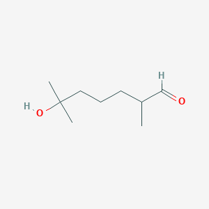 molecular formula C9H18O2 B8708048 6-Hydroxy-2,6-dimethylheptanal CAS No. 62439-42-3