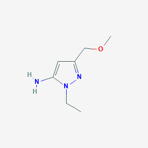 molecular formula C7H13N3O B8708069 2-ethyl-5-(methoxymethyl)pyrazol-3-amine 