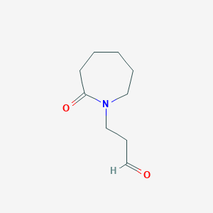 molecular formula C9H15NO2 B8708072 3-(2-oxohexahydro-1H-azepin-1-yl)propanal 