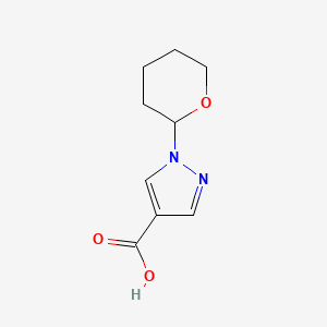 molecular formula C9H12N2O3 B8708073 1-(tetrahydro-2H-pyran-2-yl)-1H-pyrazole-4-carboxylic acid 