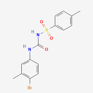 molecular formula C15H15BrN2O3S B8708086 1-(4-Bromo-3-methylphenyl)-3-(4-methylbenzenesulfonyl)urea 