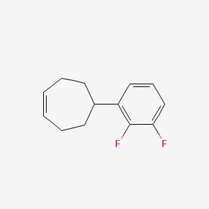 molecular formula C13H14F2 B8708096 5-(2,3-Difluorophenyl)cyclohept-1-ene 