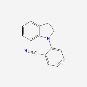 molecular formula C15H12N2 B8708104 2-(2,3-Dihydro-1H-indol-1-yl)benzonitrile CAS No. 92083-16-4