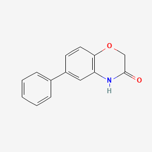 molecular formula C14H11NO2 B8708124 6-Phenyl-4H-benzo[1,4]oxazin-3-one 