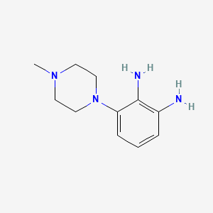 molecular formula C11H18N4 B8708131 3-(4-Methylpiperazin-1-yl)benzene-1,2-diamine 