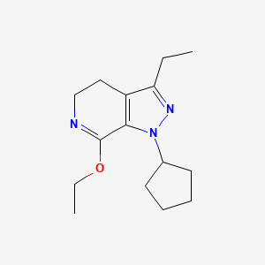 molecular formula C15H23N3O B8708141 1H-Pyrazolo[3,4-C]pyridine, 1-cyclopentyl-7-ethoxy-3-ethyl-4,5-dihydro- CAS No. 303752-16-1