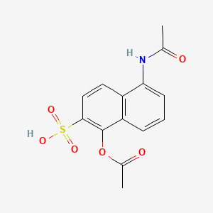 5-Acetamido-1-(acetyloxy)naphthalene-2-sulfonic acid