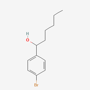 molecular formula C12H17BrO B8708360 1-(4-Bromophenyl)hexan-1-ol 