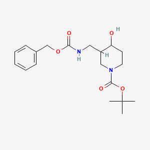 Tert-butyl 3-(benzyloxycarbonylaminomethyl)-4-hydroxy-piperidine-1-carboxylate