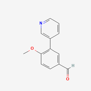 molecular formula C13H11NO2 B8708467 4-Methoxy-3-(pyridin-3-yl)benzaldehyde 