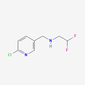 molecular formula C8H9ClF2N2 B8708477 N-((6-chloropyridin-3-yl)methyl)-2,2-difluoroethan-1-amine CAS No. 1003859-14-0