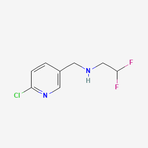 molecular formula C8H9ClF2N2 B8708477 N-((6-Chloropyridin-3-yl)methyl)-2,2-difluoroethanamine CAS No. 1003859-14-0